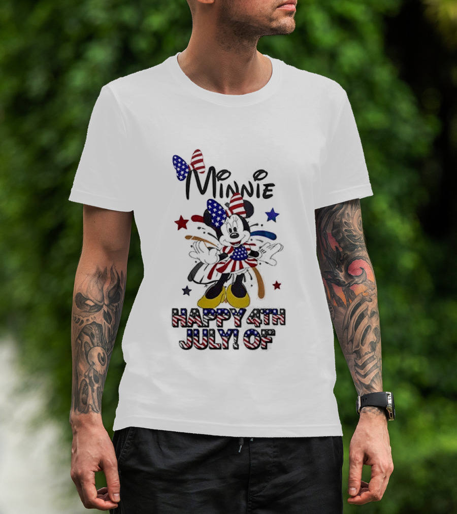 Minnie Mouse Happy 4th July Party In The USA Celebration T-Shirt