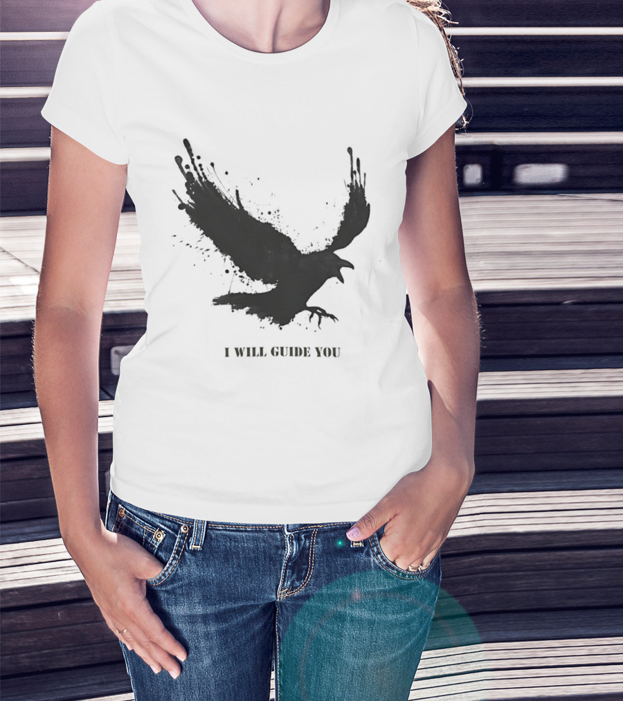 Raven I Will Guide You Splatter T-Shirt