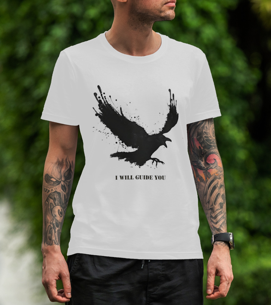 Raven I Will Guide You Splatter T-Shirt