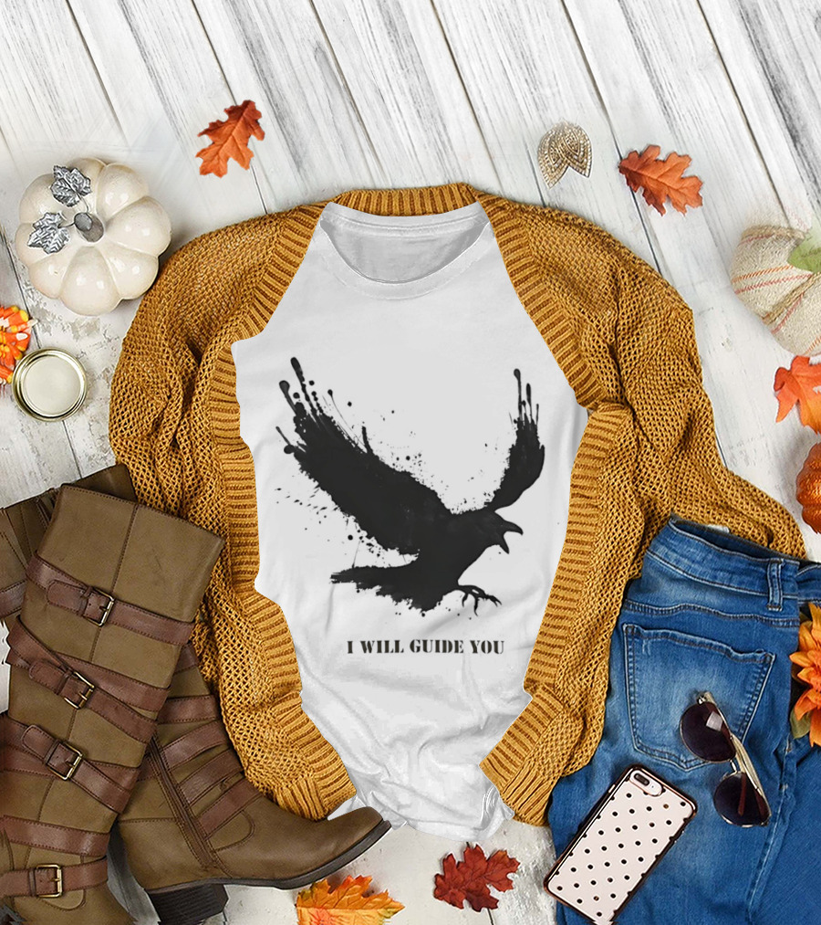 Raven I Will Guide You Splatter T-Shirt