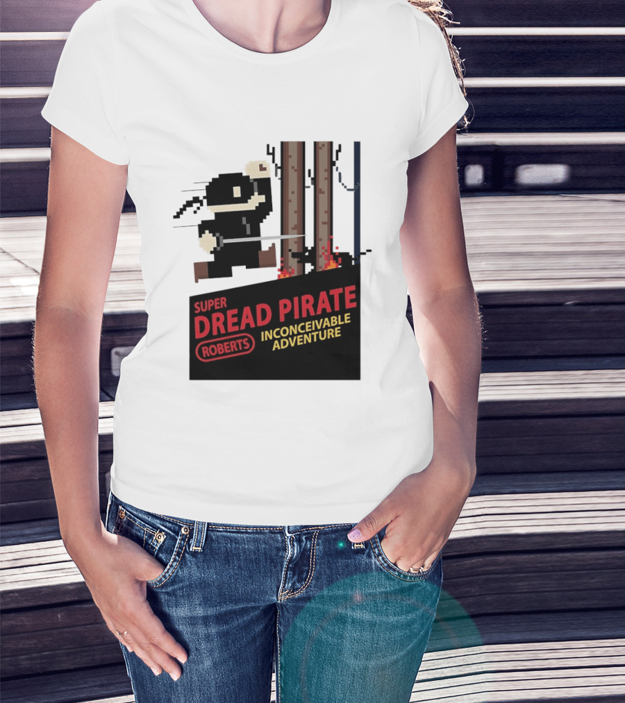 Super Dread Pirate Roberts Inconceivable Adventure The Princess Bride X Super Mario Bros Cartridge T-Shirt