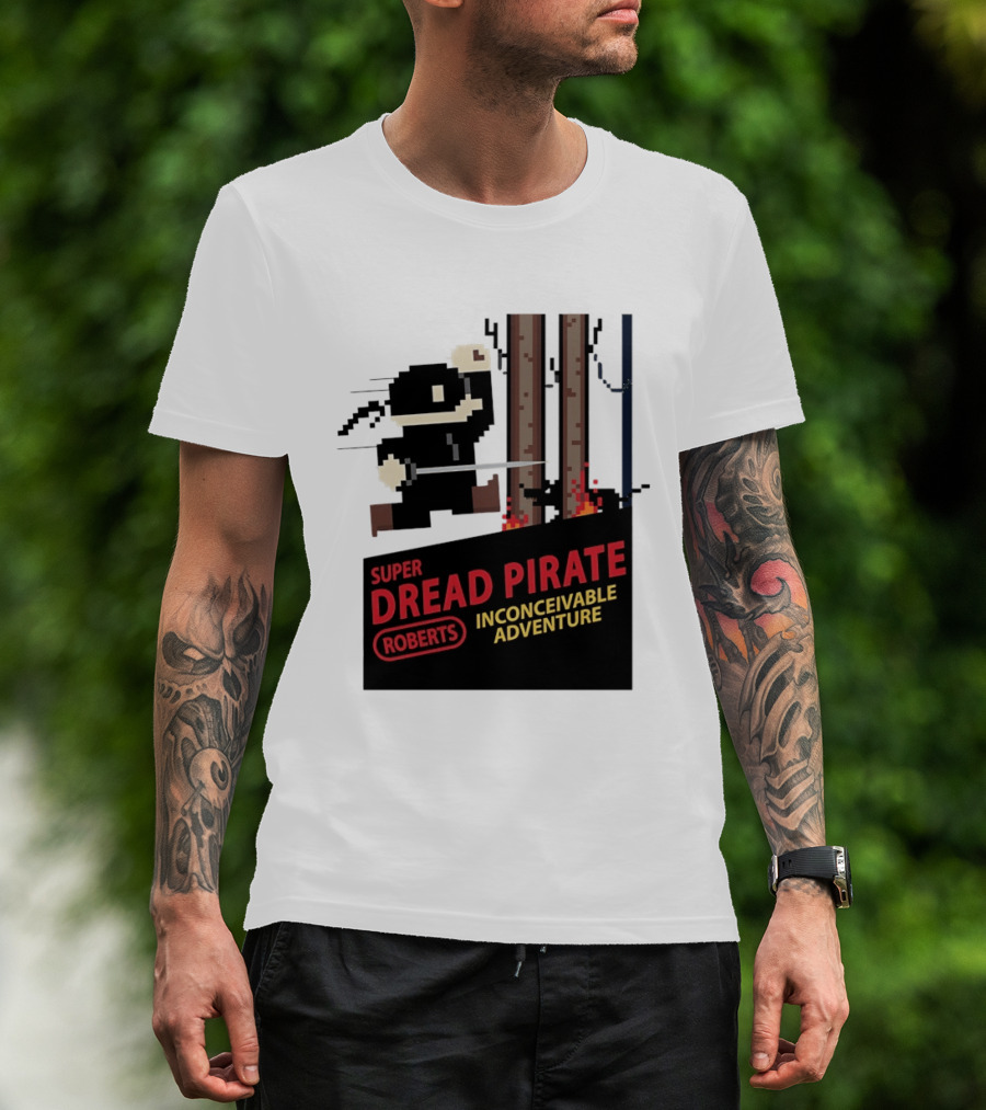 Super Dread Pirate Roberts Inconceivable Adventure The Princess Bride X Super Mario Bros Cartridge T-Shirt