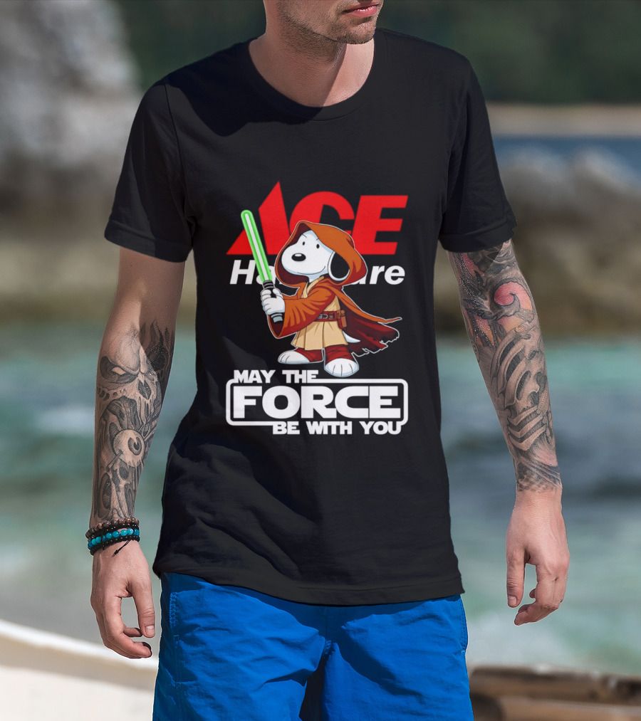 ACE Hardware May The Force Be With You Snoopy Star Wars T-Shirt