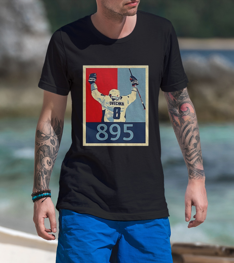 Ovechkin 895 Washington Capitals Hockey Record T-Shirt