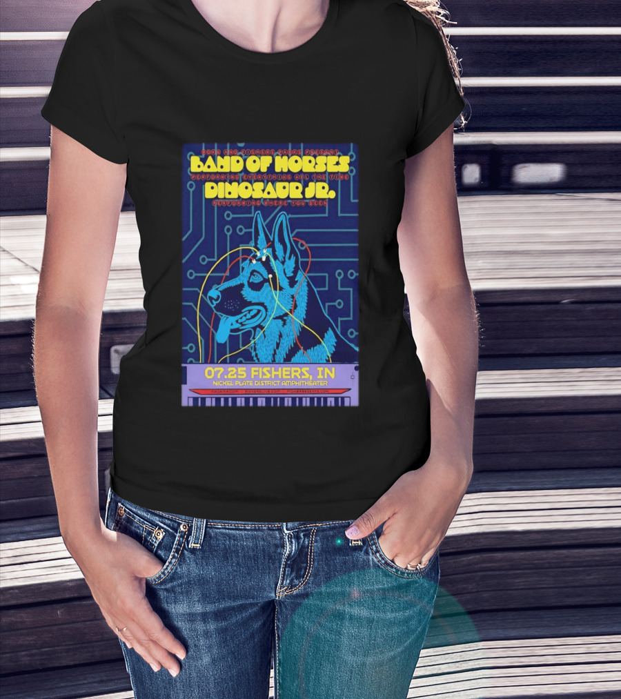 Band Of Horses Dinosaur JR Nickel Plate District Amphitheater Fishers IN July 25 2026 T-Shirt