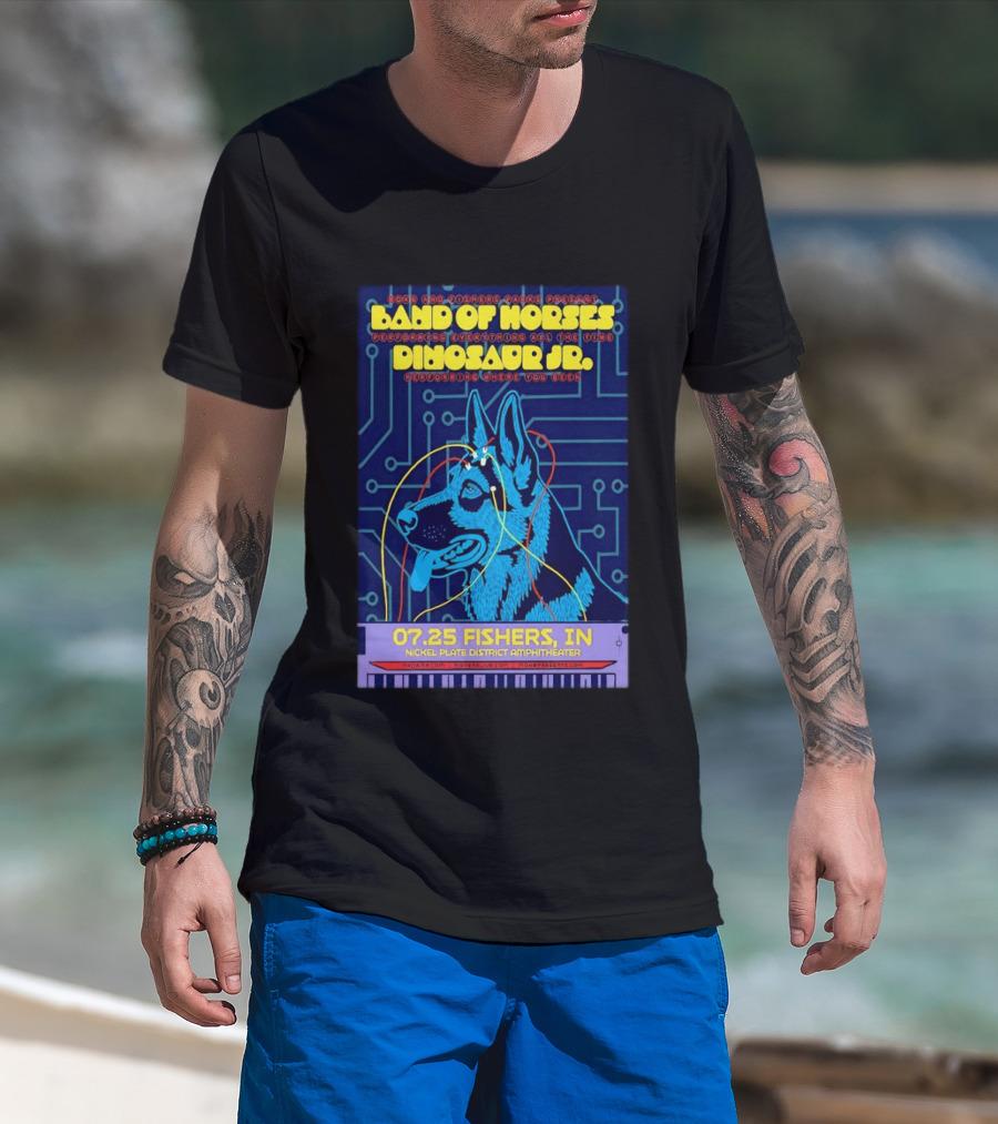 Band Of Horses Dinosaur JR Nickel Plate District Amphitheater Fishers IN July 25 2026 T-Shirt