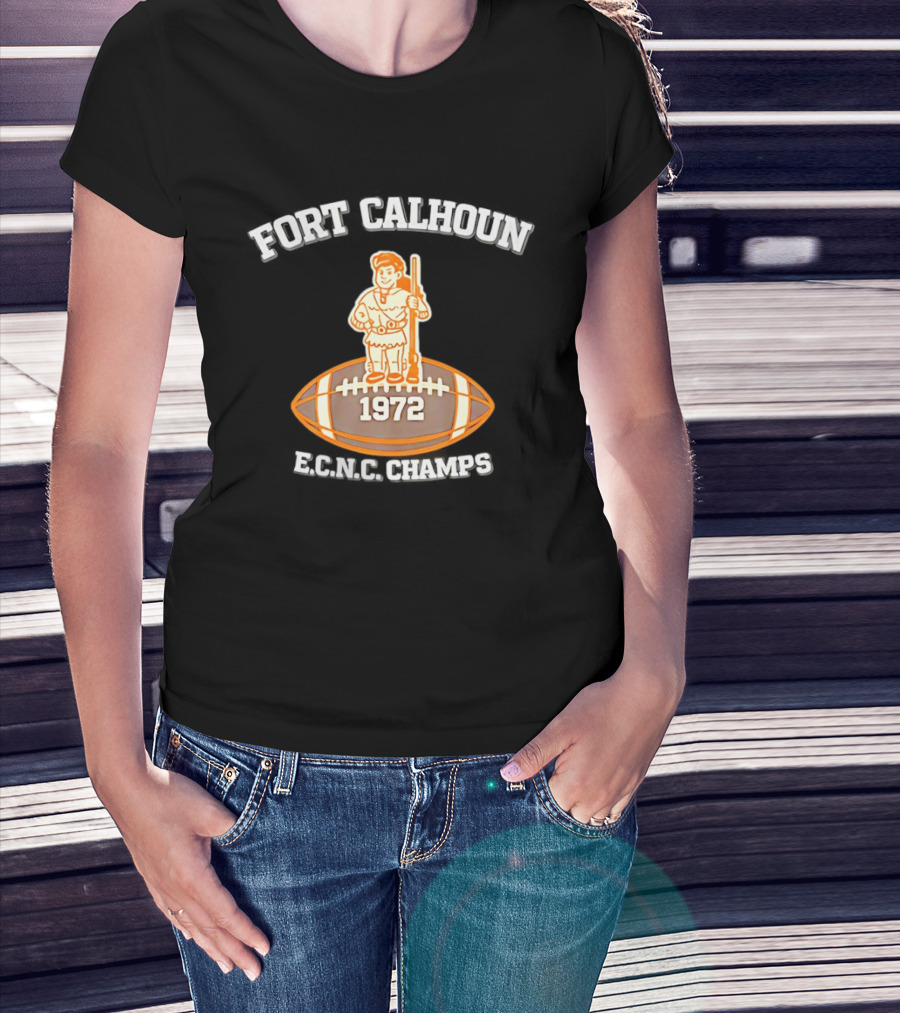Fort Calhoun 1972 ECNC Champs Football T-Shirt