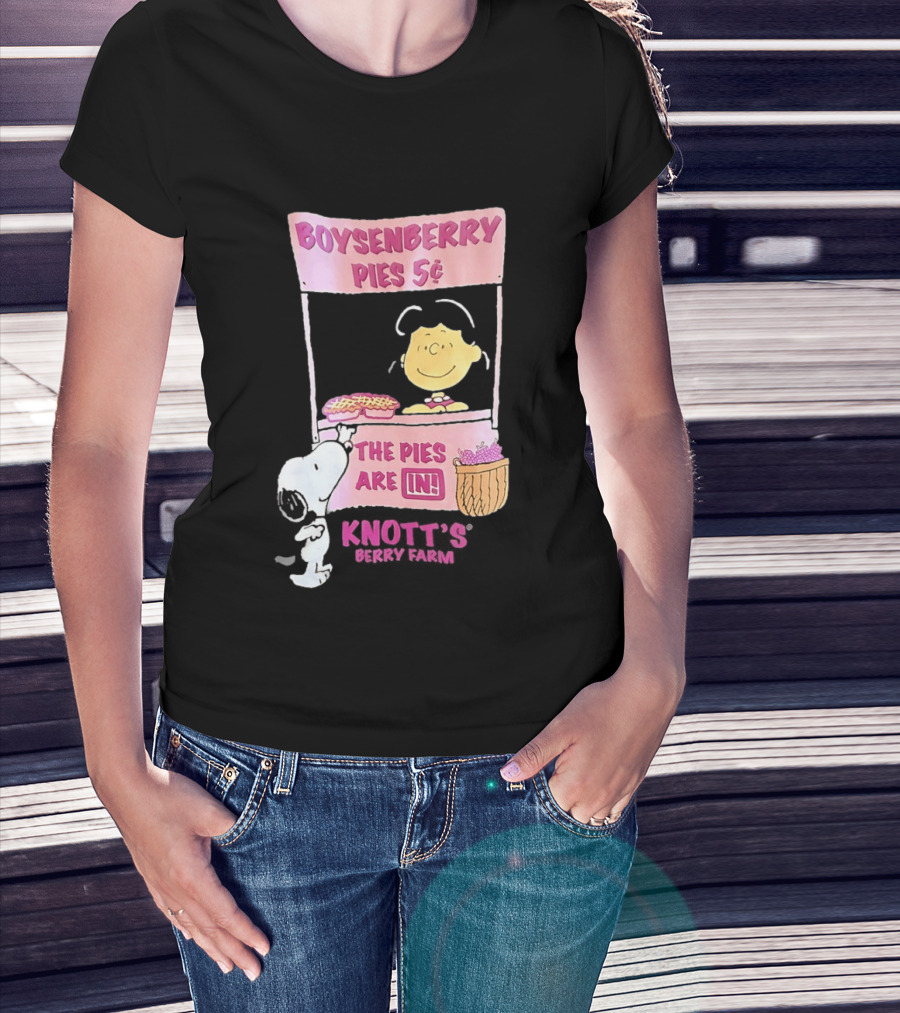 Peanuts Boysenberry Pies 5¢ The Pies Are In Knott's Berry Farm T-Shirt