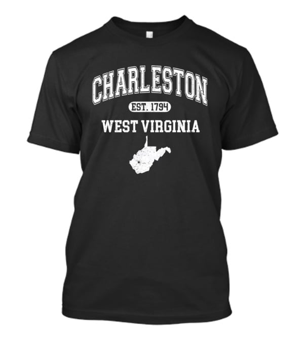 Charleston West Virginia Est 1794 Map Varsity T-Shirt