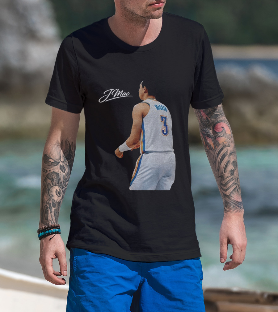 Jared McCain Oklahoma City Thunder Basketball NBA Number 3 Jersey T-Shirt