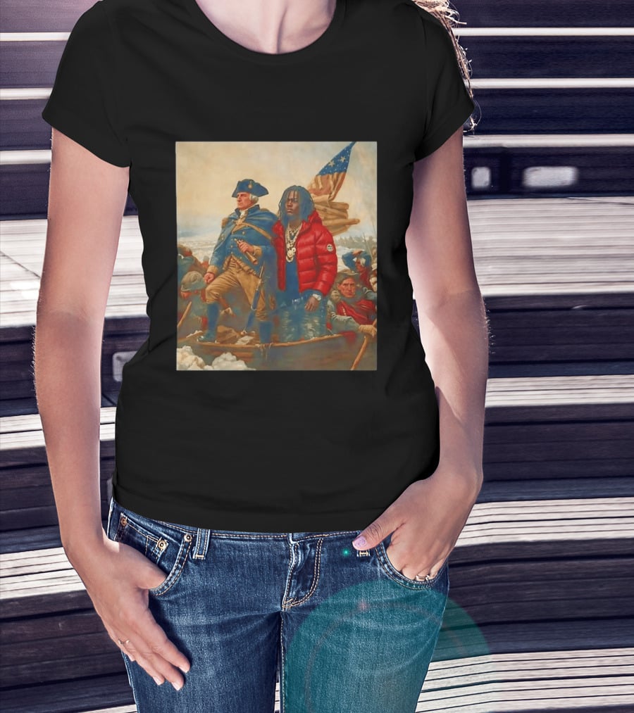 Washington Crossing The Delaware With Chief Keef Collaboration T-Shirt