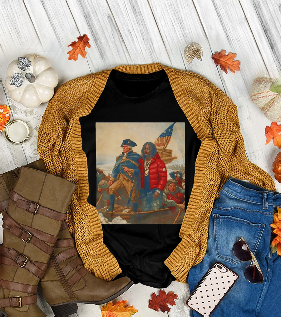 Washington Crossing the Delaware with Chief Keef Collaboration T-Shirt