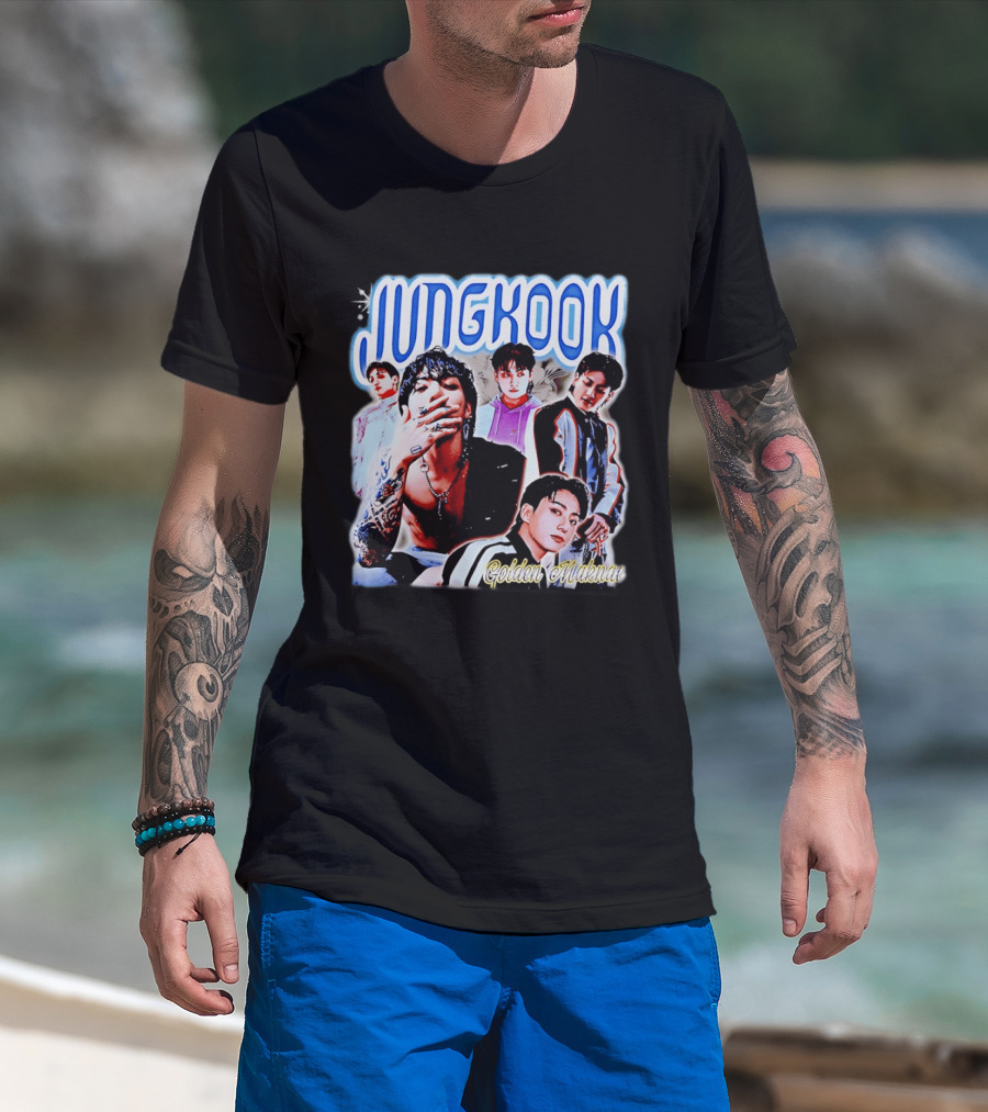 Jungkook Golden Maknae Multicolor Fashion T-Shirt