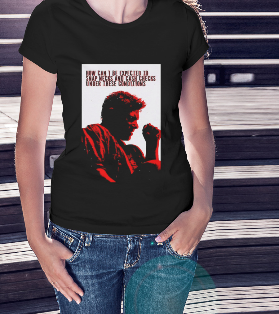 How Can I Be Expected To Snap Necks And Cash Checks Under These Conditions T-Shirt