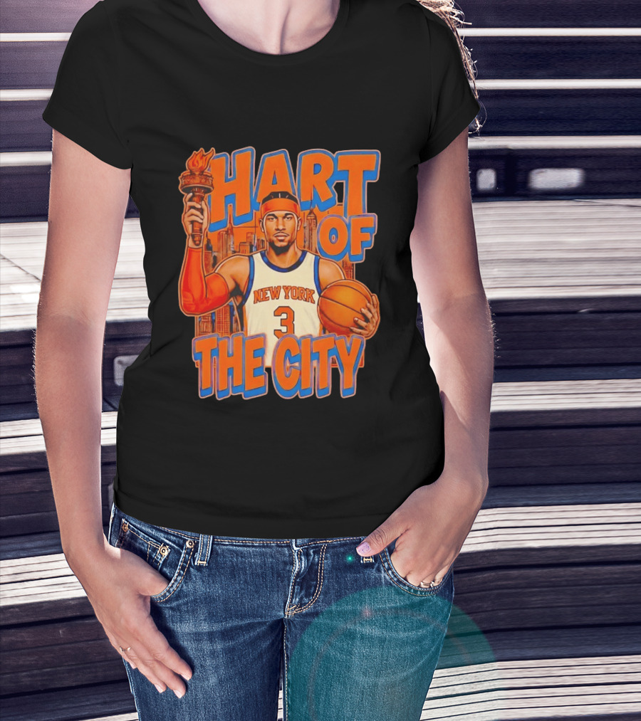 New York Knicks Josh Hart Of The City Basketball Torch Player T-Shirt
