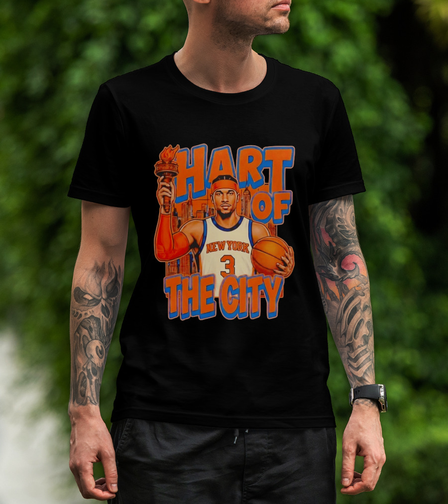 New York Knicks Josh Hart Of The City Basketball Torch Player T-Shirt
