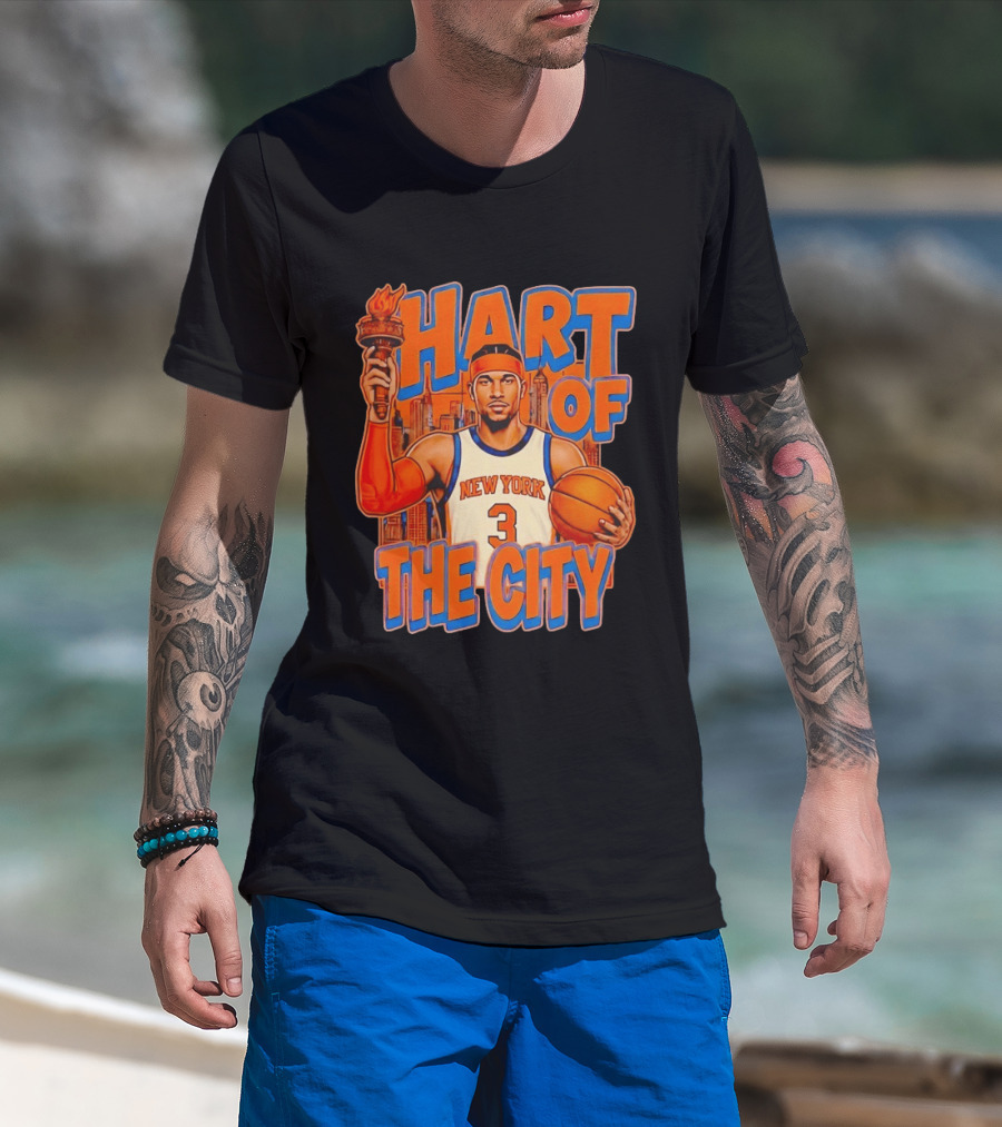 New York Knicks Josh Hart Of The City Basketball Torch Player T-Shirt