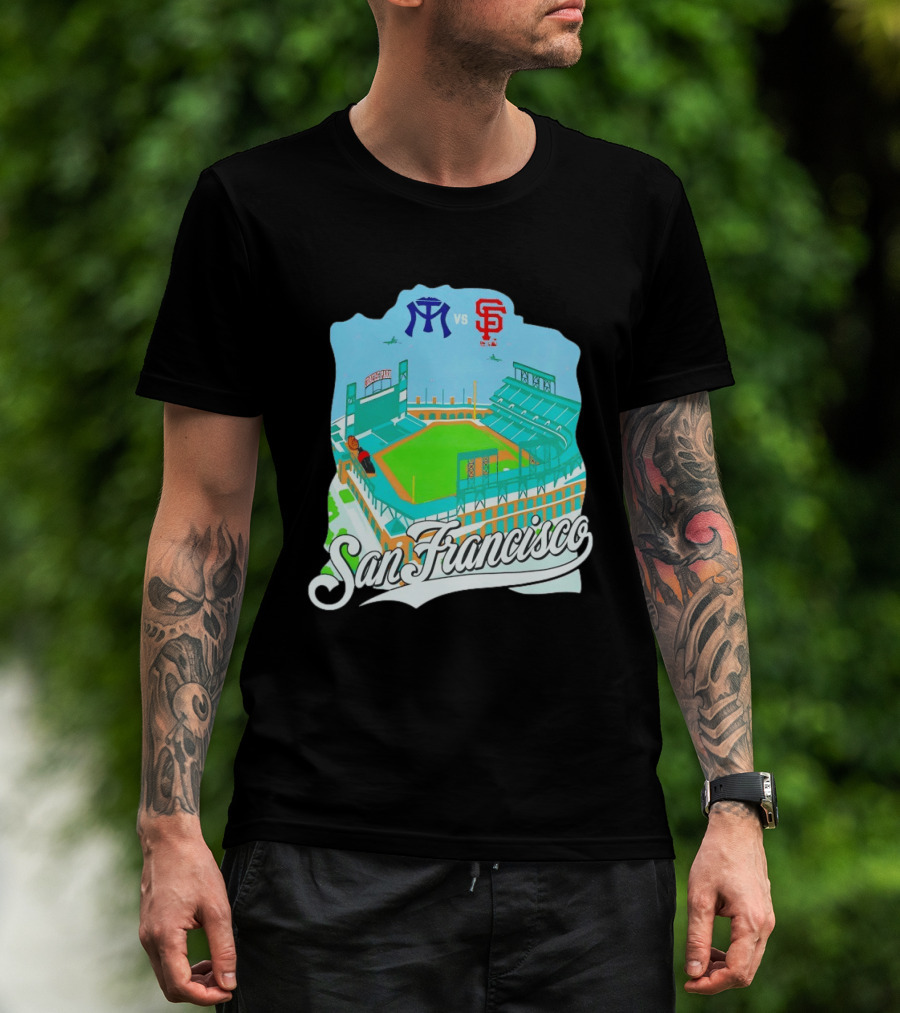New York Mets VS San Francisco Giants Oracle Park San Francisco T-Shirt