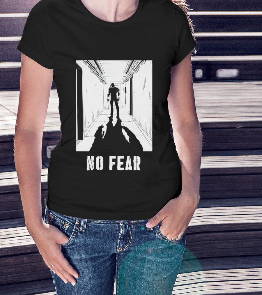 No Fear Redux Corridor Shadow Person Standing T-Shirt
