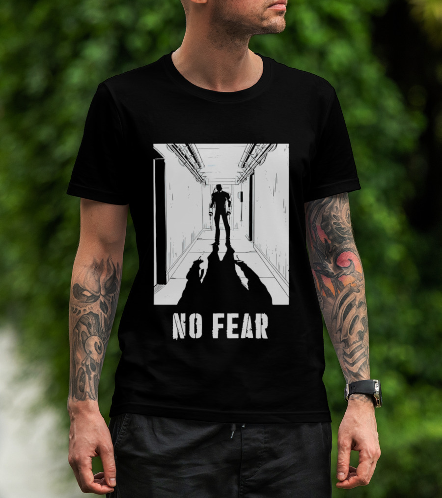 No Fear Redux Corridor Shadow Person Standing T-Shirt