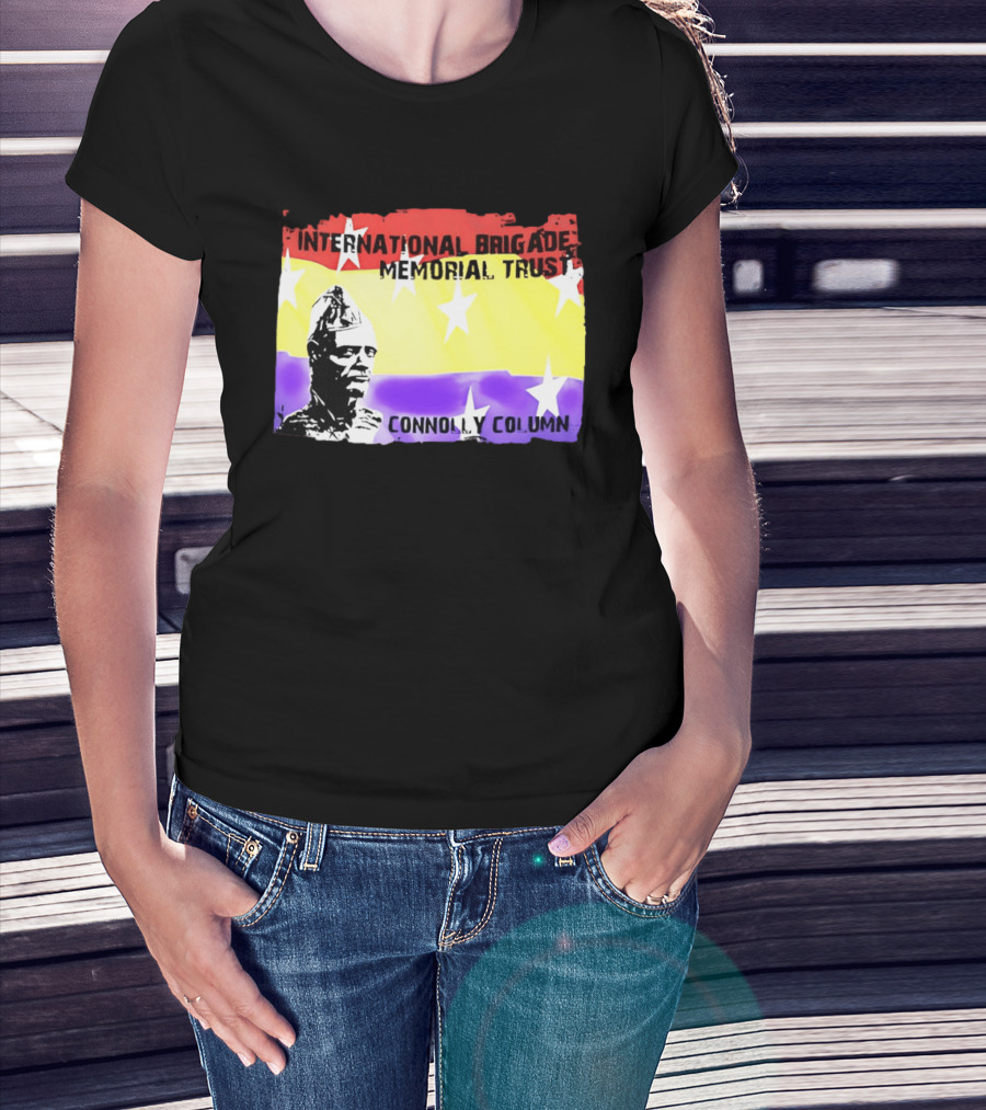 International Brigade Memorial Trust Connolly Column Star Flag T-Shirt