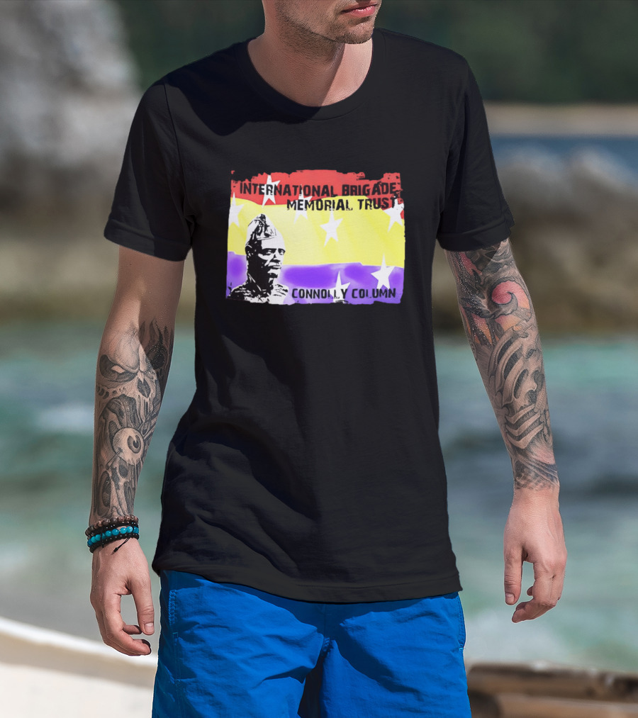 International Brigade Memorial Trust Connolly Column Star Flag T-Shirt