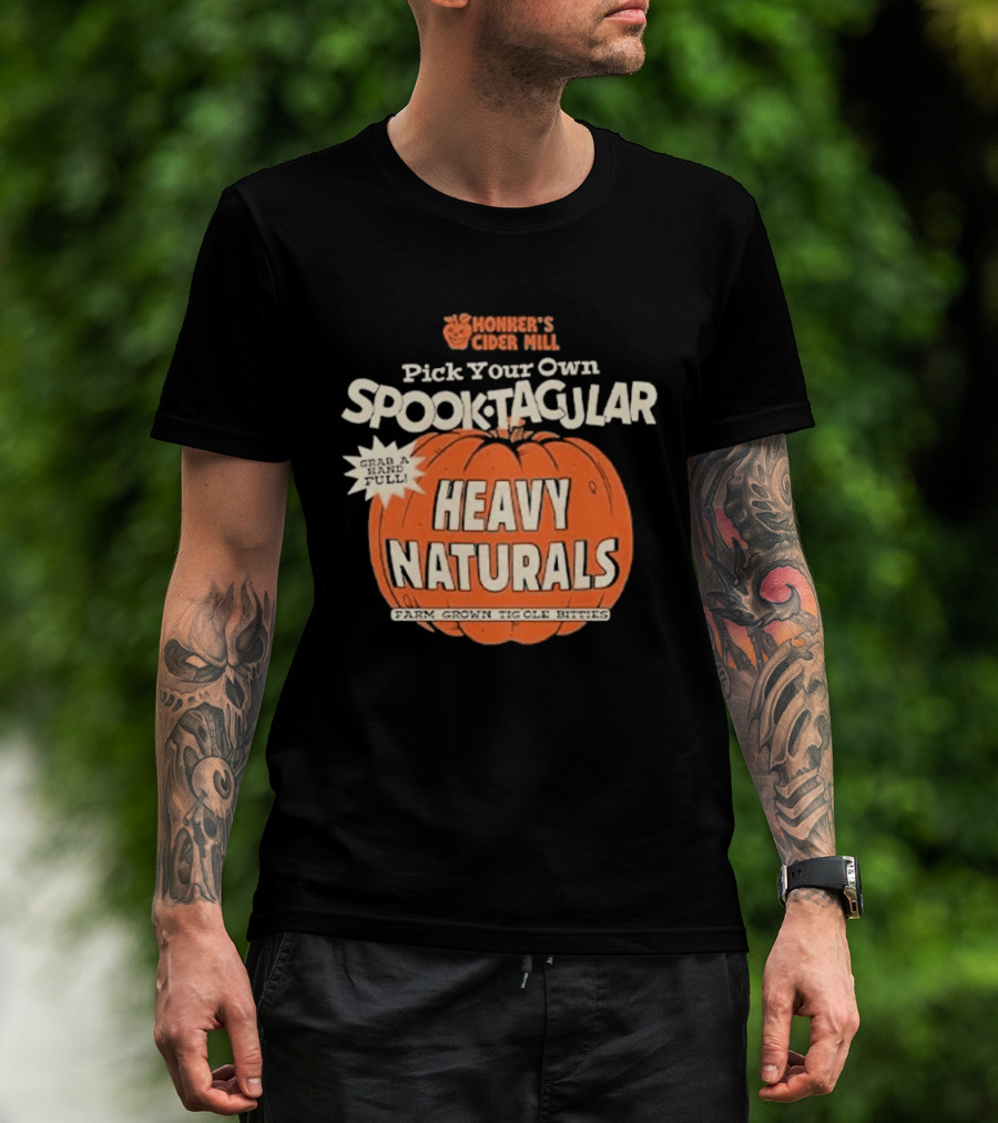 Hohner's Cider Mill Pick Your Own Spooktacular Heavy Naturals Pumpkin T-Shirt