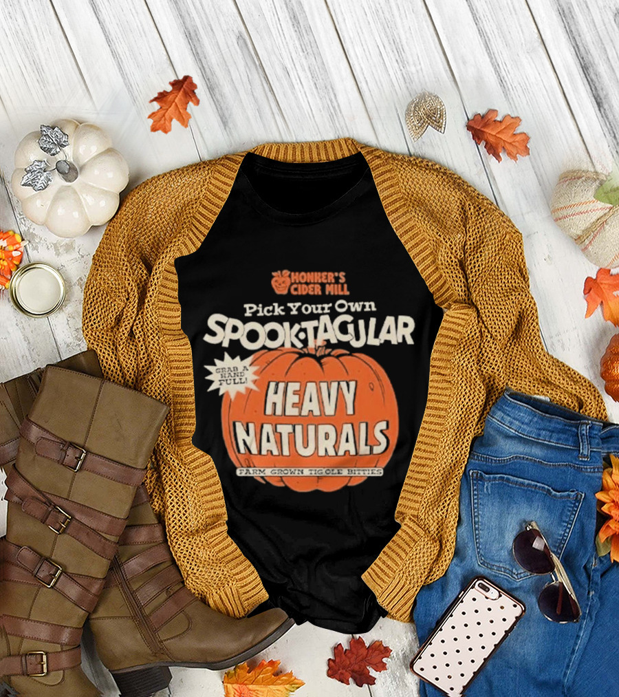 Hohner's Cider Mill Pick Your Own Spooktacular Heavy Naturals Pumpkin T-Shirt