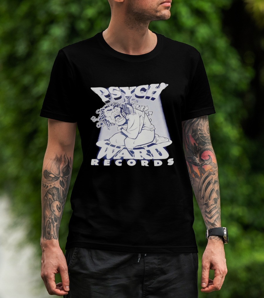 Psych Ward Records Crying Character With Microphone T-Shirt