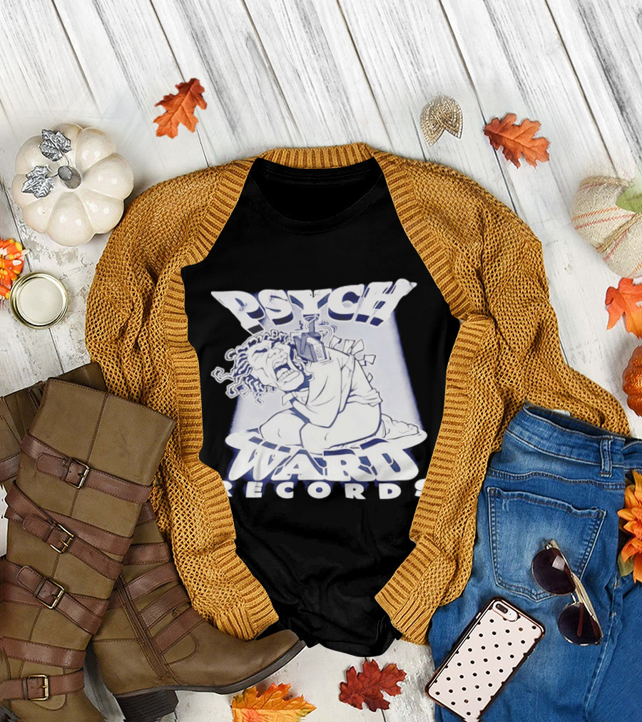 Psych Ward Records Crying Character With Microphone T-Shirt