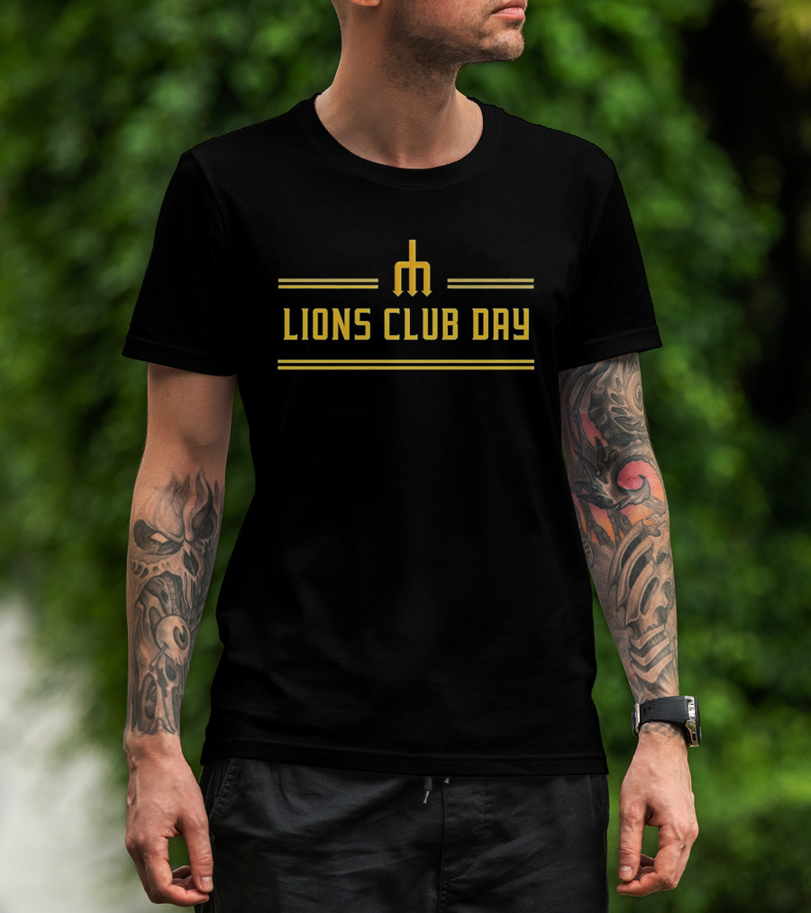 Lions Club Day Yellow Fork Symbol Celebration T-Shirt