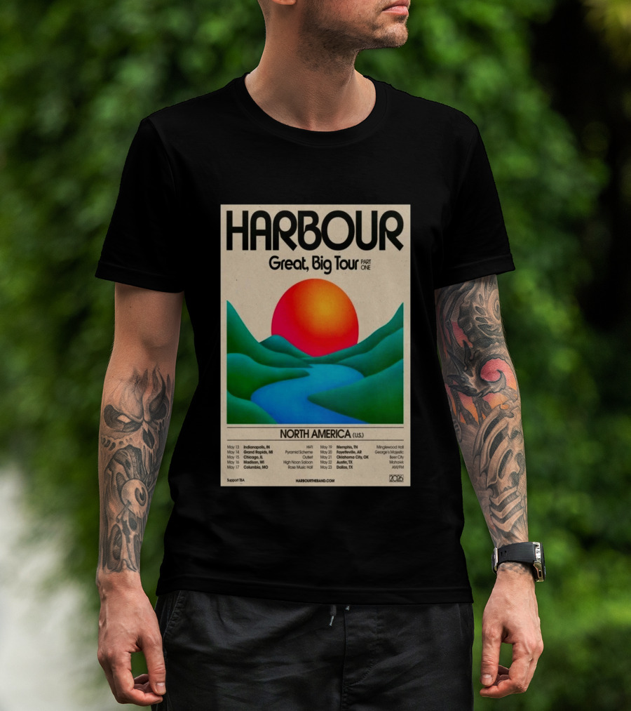 HARBOUR Great Big Tour Part One North America 2026 Dates And Locations T-Shirt