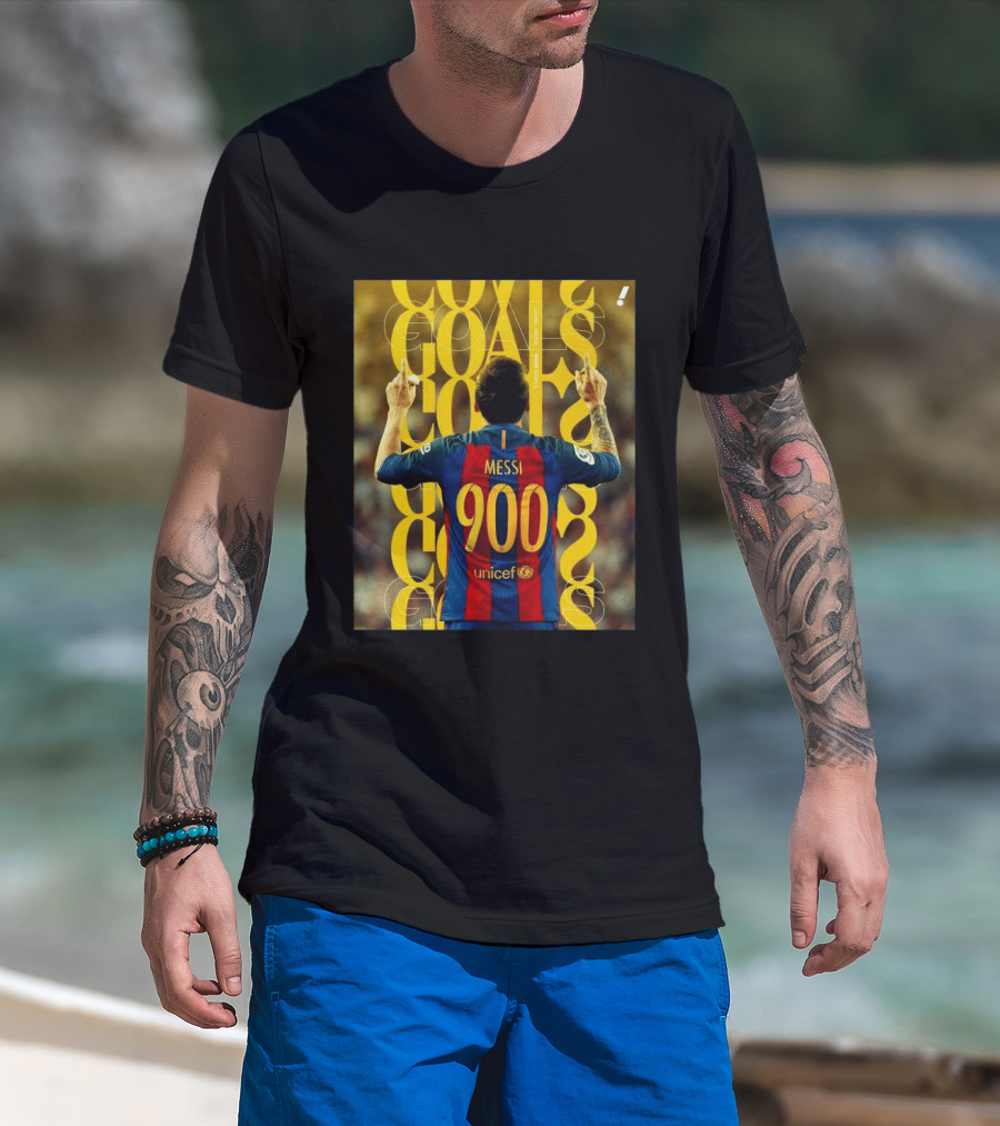 Messi 900 Goals Unicef Barcelona Jersey T-Shirt