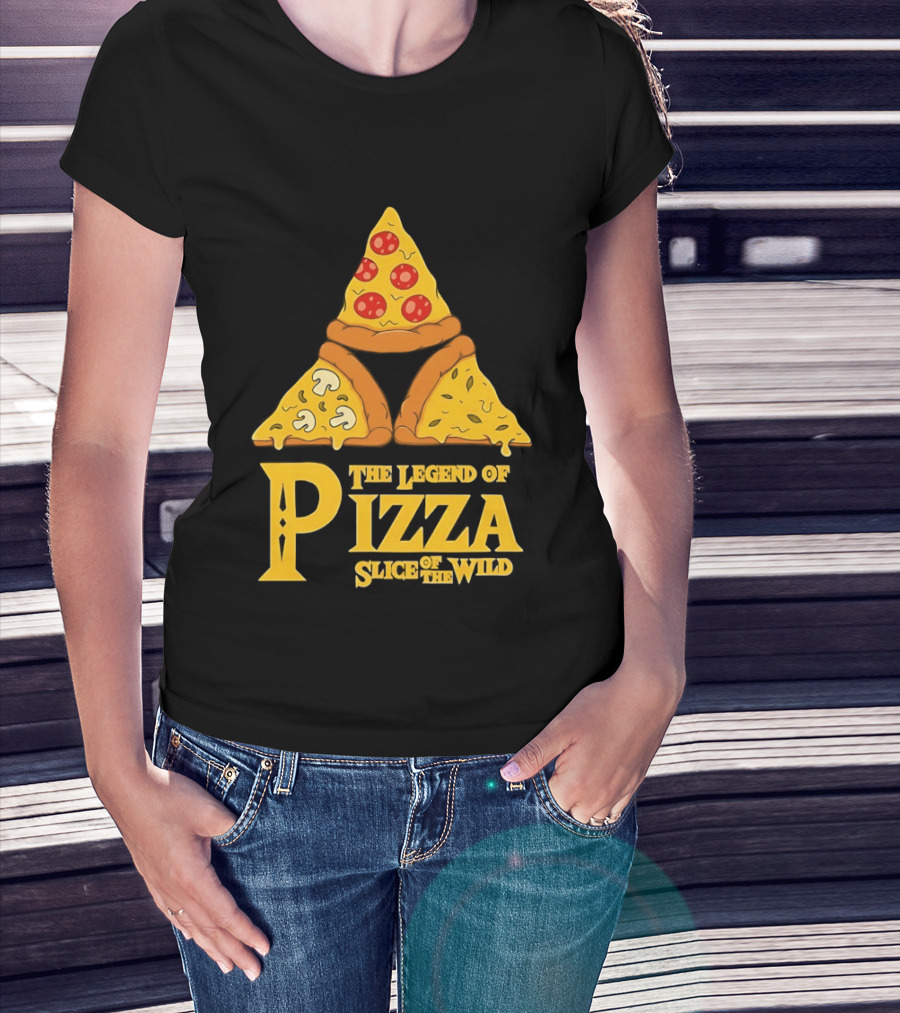 The Legend Of Pizza Slice Of The Wind Funny Gaming Parody Pizza Slices Adventure Mocking Iconic Gaming T-Shirt