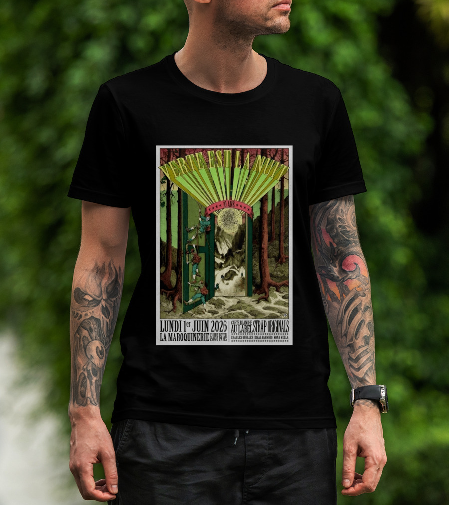 Verte Est La Nuit 10 Ans Lundi 1er Juin 2026 La Maroquinerie Paris Carte Blanche Au Label Strap Originals T-Shirt