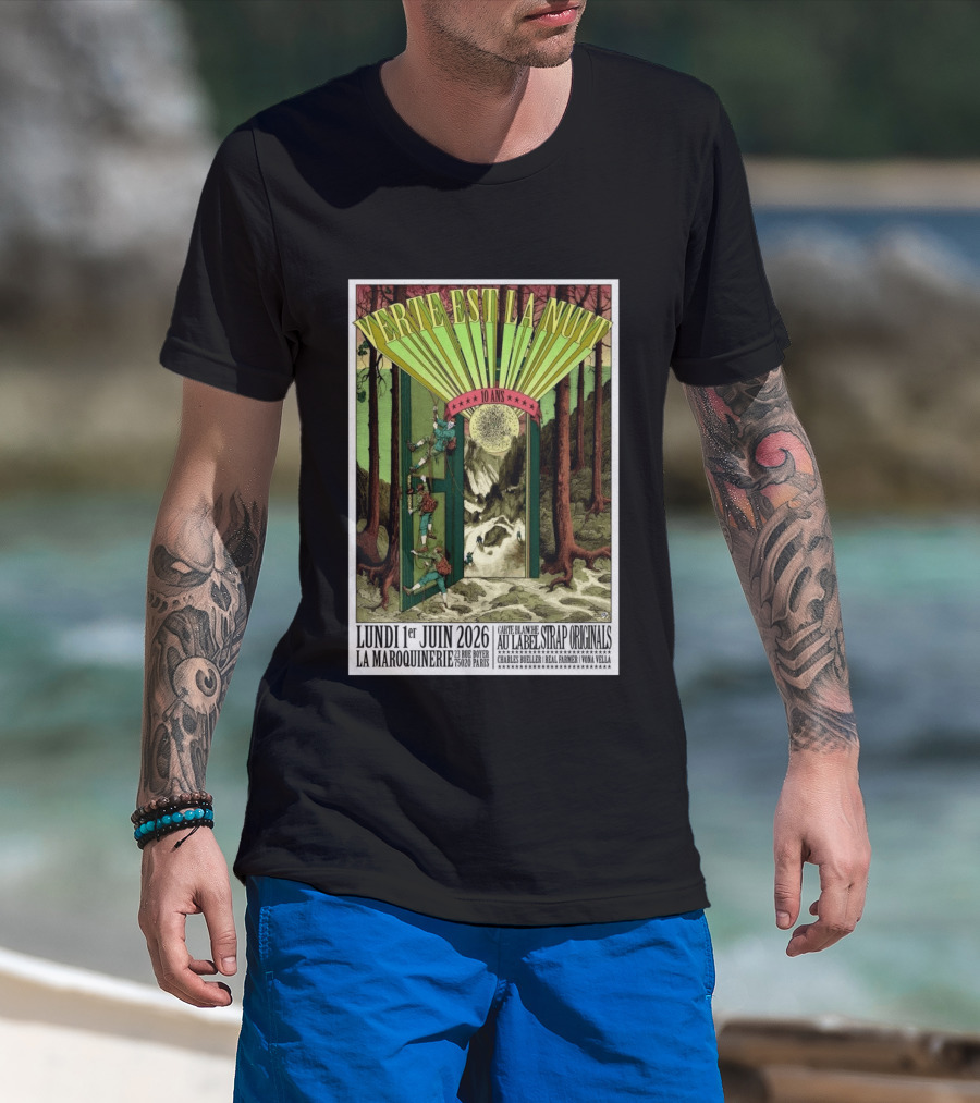 Verte Est La Nuit 10 Ans Lundi 1er Juin 2026 La Maroquinerie Paris Carte Blanche Au Label Strap Originals T-Shirt