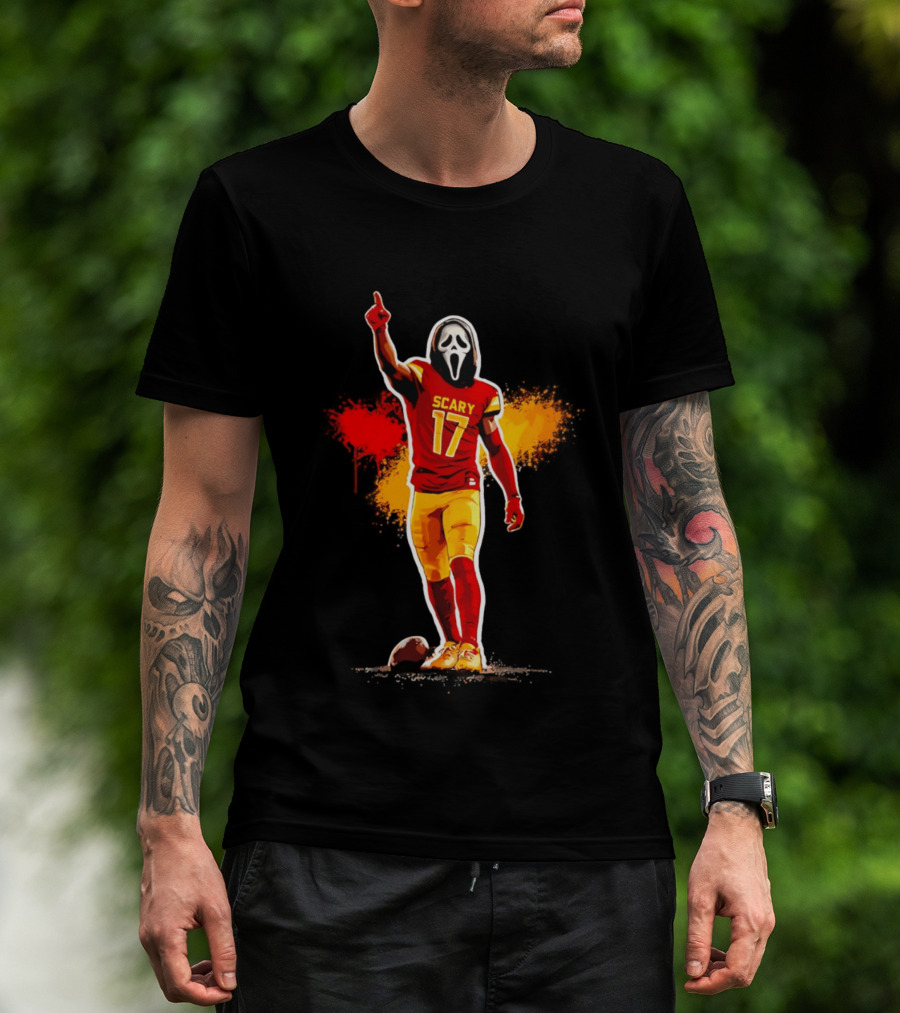 Washington Commanders Terry Mclaurin Scary 17 Horror Football Jersey T-Shirt