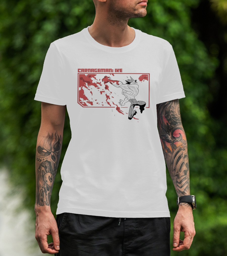 Carnageman Ike Comic Explosive Action T-Shirt