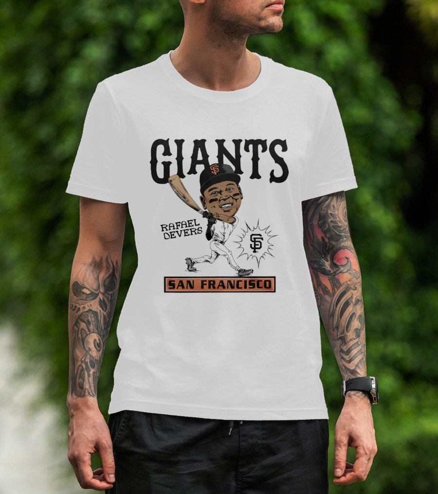 Rafael Devers San Francisco Giants MLB Baseball Caricature Giants San Francisco T-Shirt