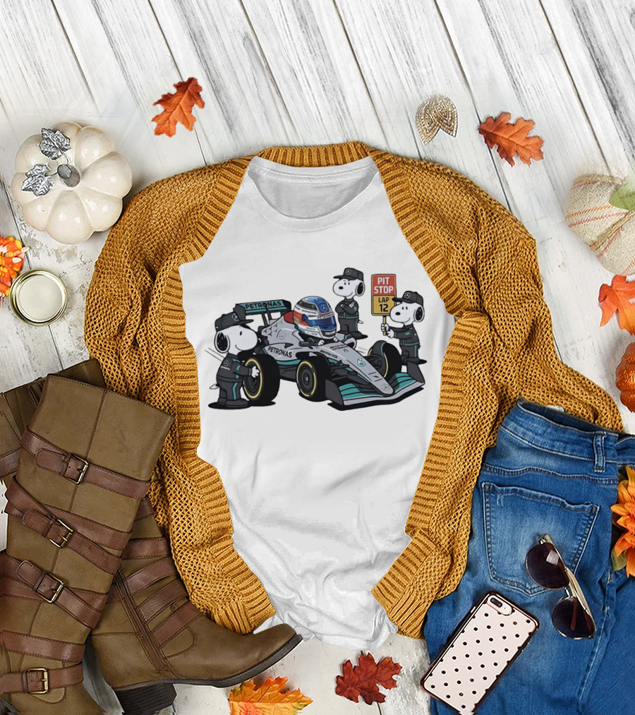 Kimi Antonelli Snoopy Petronas Pit Crew Lap 12 Formula 1 T-Shirt