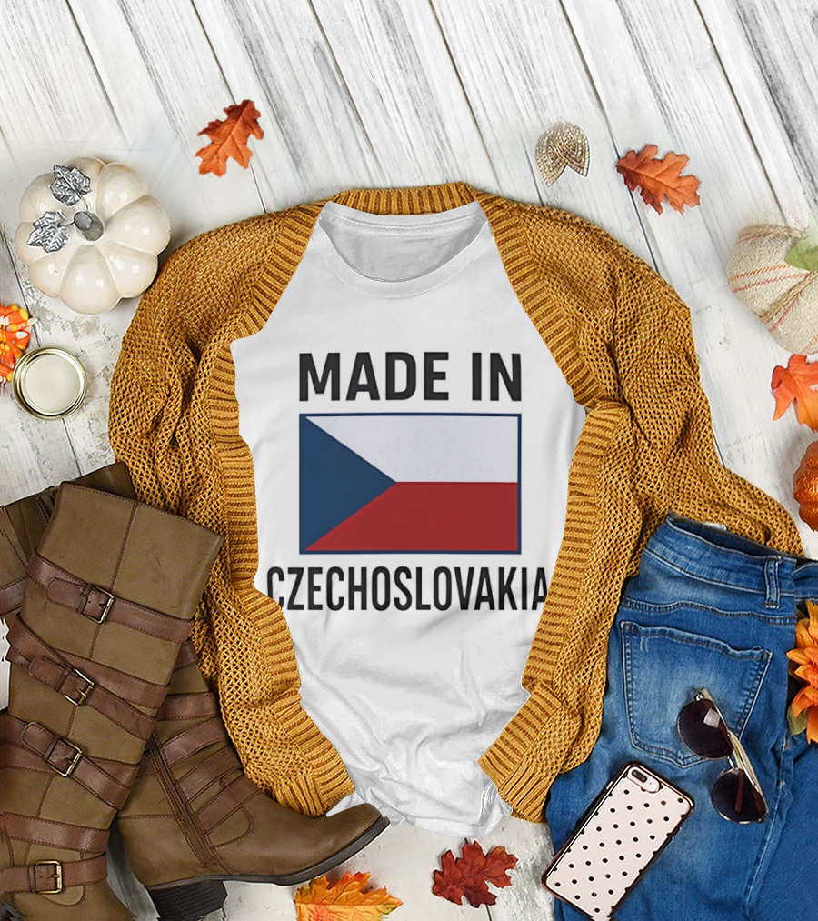 Made in Czechoslovakia Czechia Flag Heritage T-Shirt