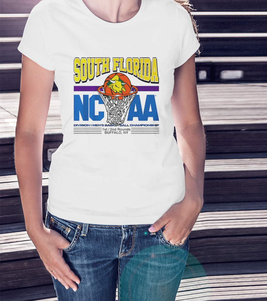 South Florida Bulls NCAA Division I Men's Basketball Championship 2026 Buffalo NY T-Shirt