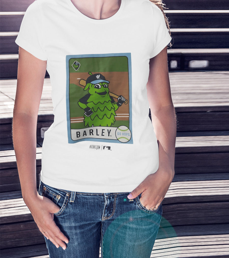 Hillsboro Hops Barley Go Hops Baseball T-Shirt