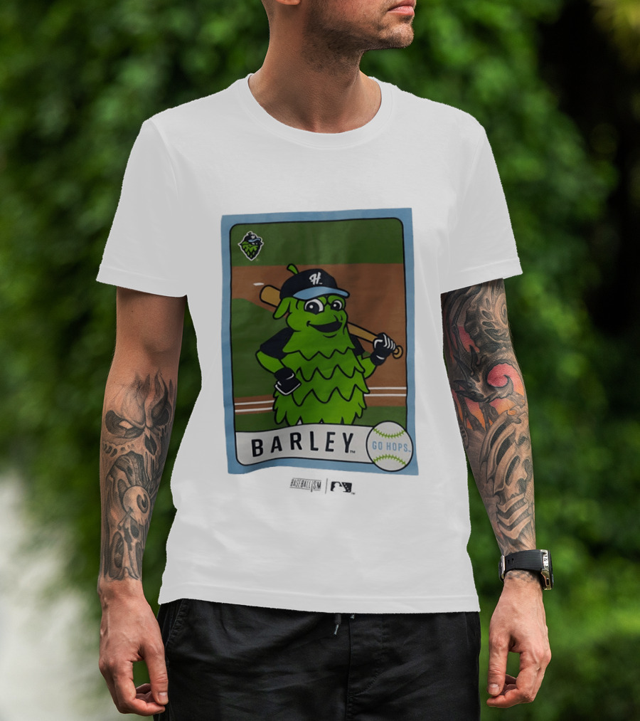 Hillsboro Hops Barley Go Hops Baseball T-Shirt