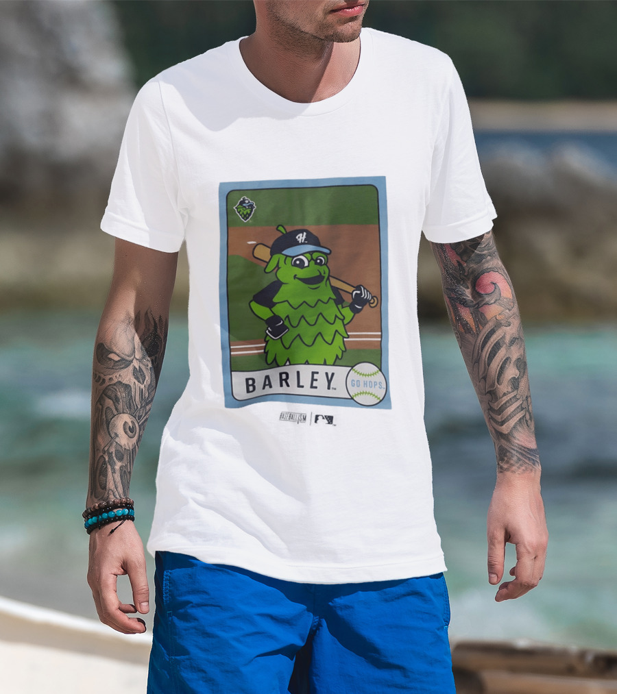 Hillsboro Hops Barley Go Hops Baseball T-Shirt