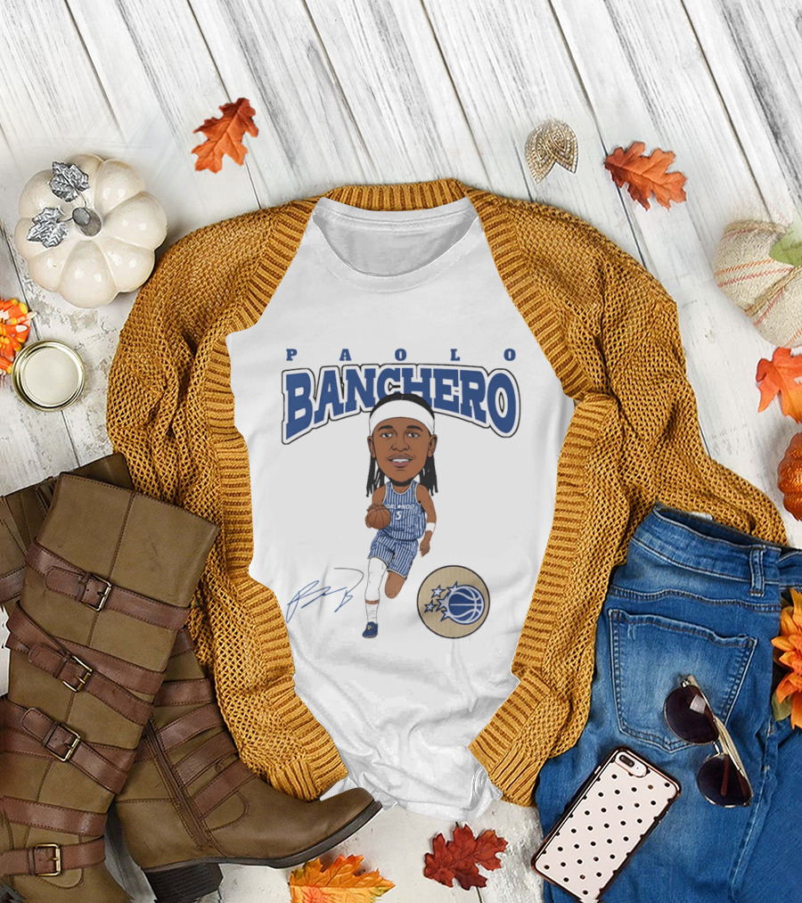 Paolo Banchero Orlando Magic Basketball Player Cartoon T-Shirt