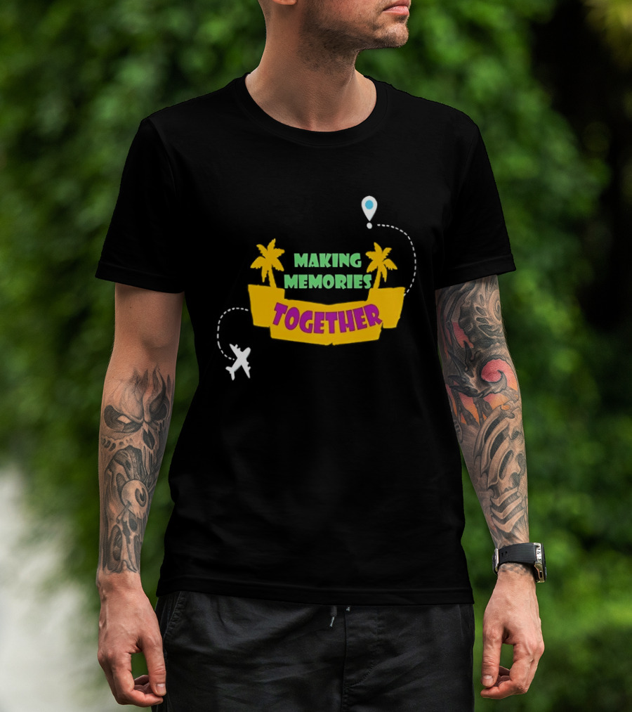 Making Memories Together Tropical Adventure With Plane And Palm Trees T-Shirt