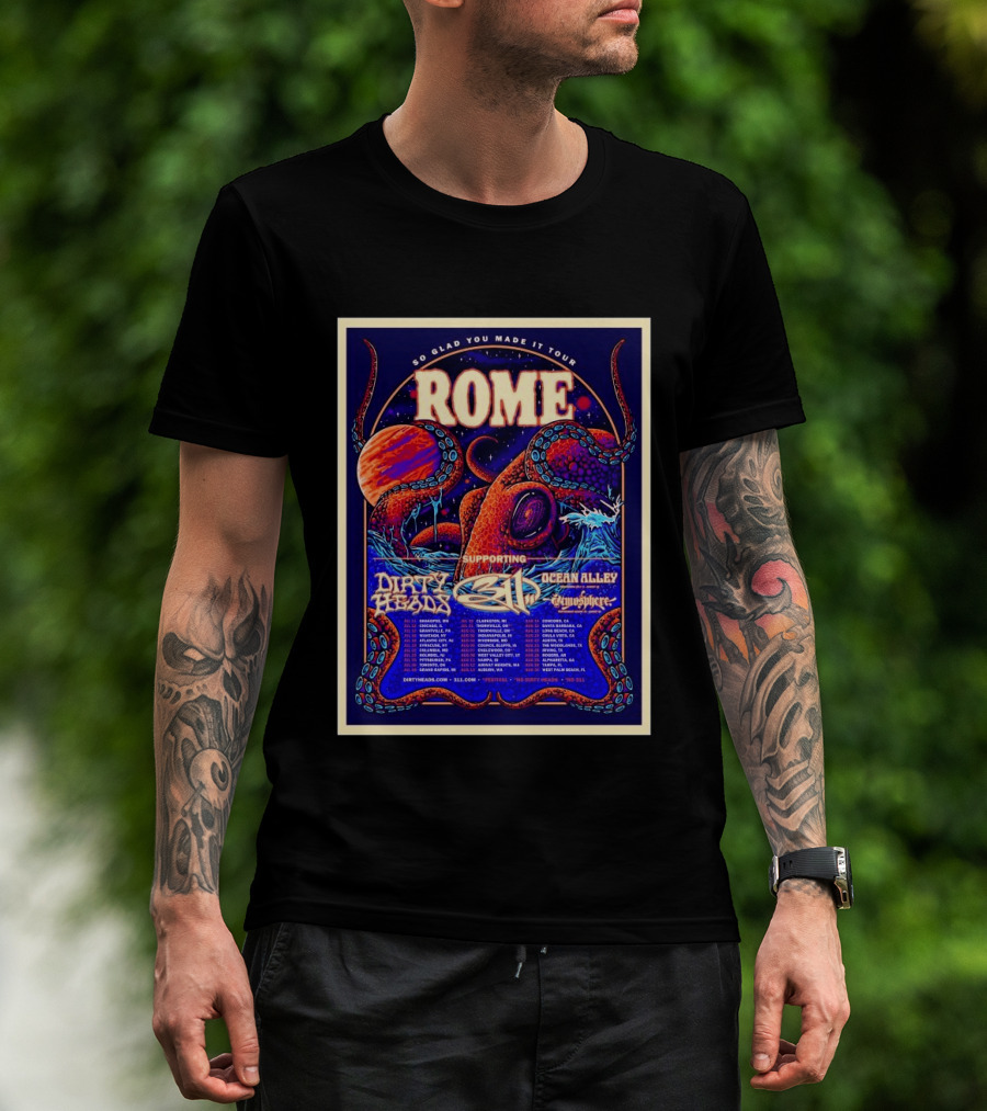So Glad You Made It Tour 2026 Rome 311 Dirty Heads Ocean Alley Tour Clarkston MI T-Shirt