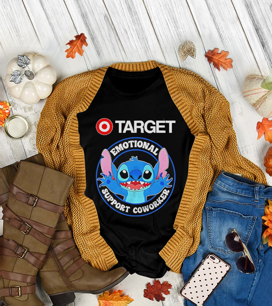 Target Happy Stitch Emotional Support Coworker T-Shirt