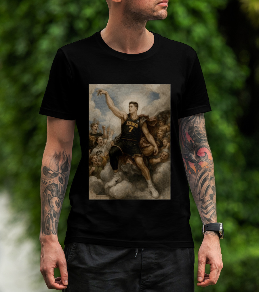 Iowa Hawkeyes Alvaro Folgueiras Number 7 Basketball Renaissance Style Fans T-Shirt